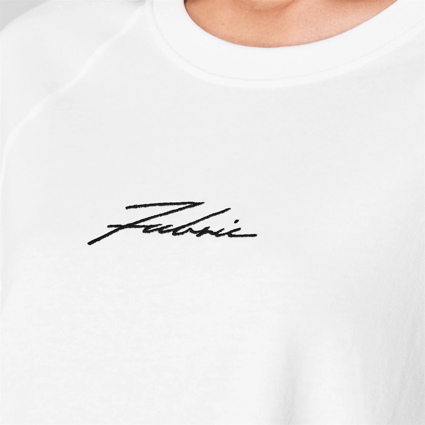 Fabric Large Logo T Shirt Ladies - Image 4