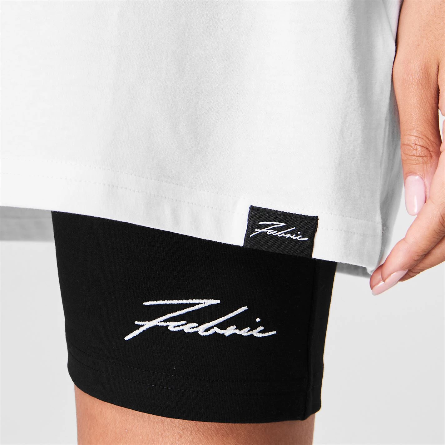 Fabric Large Logo T Shirt Ladies - Image 5